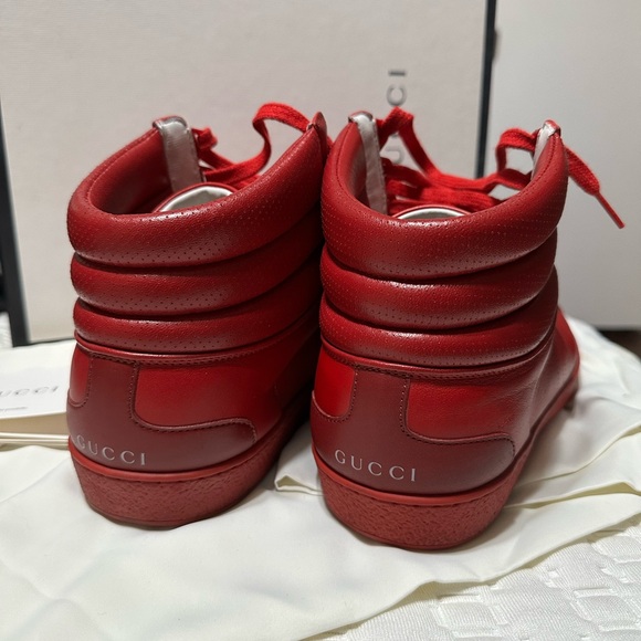 Red Men Gucci Sneakers Size 10.5 with box - Picture 7 of 9